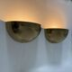 Mid-century pair of brass wall light sconces, 1970s