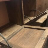Low sideboard, cabinet with closed lockers on wheels