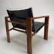 Fauteuils en bois et cuir attribués à Tarcisio Colzani, Italie  années 1960