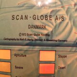World map globe Scan light-globe Scandinavian Made in Denmark Copenhagen 1972