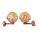 Pair of bubble wall lights by Helena Tynell from the 70s.