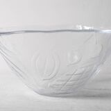 Vintage Kosta Boda Tropic Glass Fruit Bowl, Scandinavian Fruit Design 1989