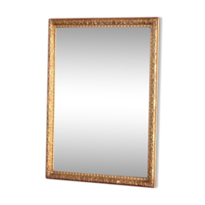 miroir en stuc doré