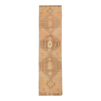 Tribal turkish vintage runner rug,95x277cm