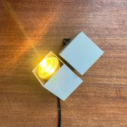 Mid-century minimalist cube wall table lamp 6015 by Kaiser, 1960
