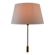 Oak and Brass Floor Lamp Marked “GO 12 WDH”, Sweden, 1950s