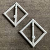 Pair of vintage rattan coat racks