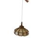 Vintage wooden pendant light from the 1960s.