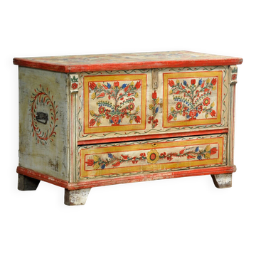 Coffre de mariée art populaire, vers 1950