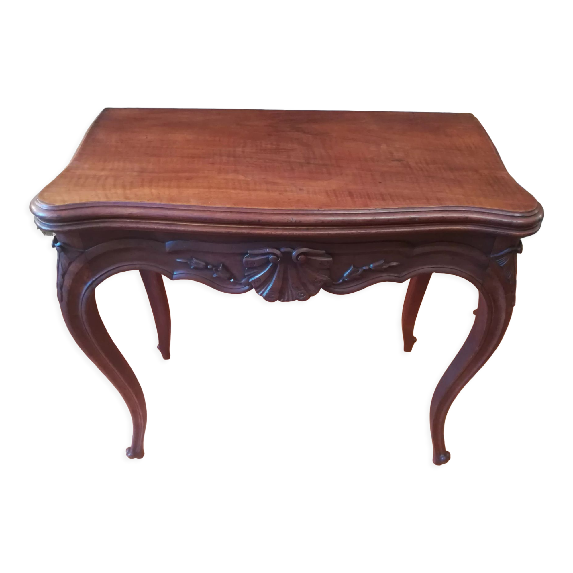 Table à jeu style Louis XV en noyer