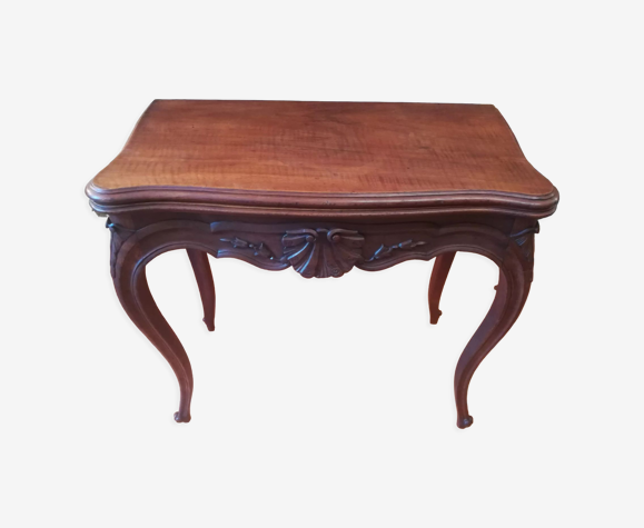 Table à jeu style Louis XV en noyer