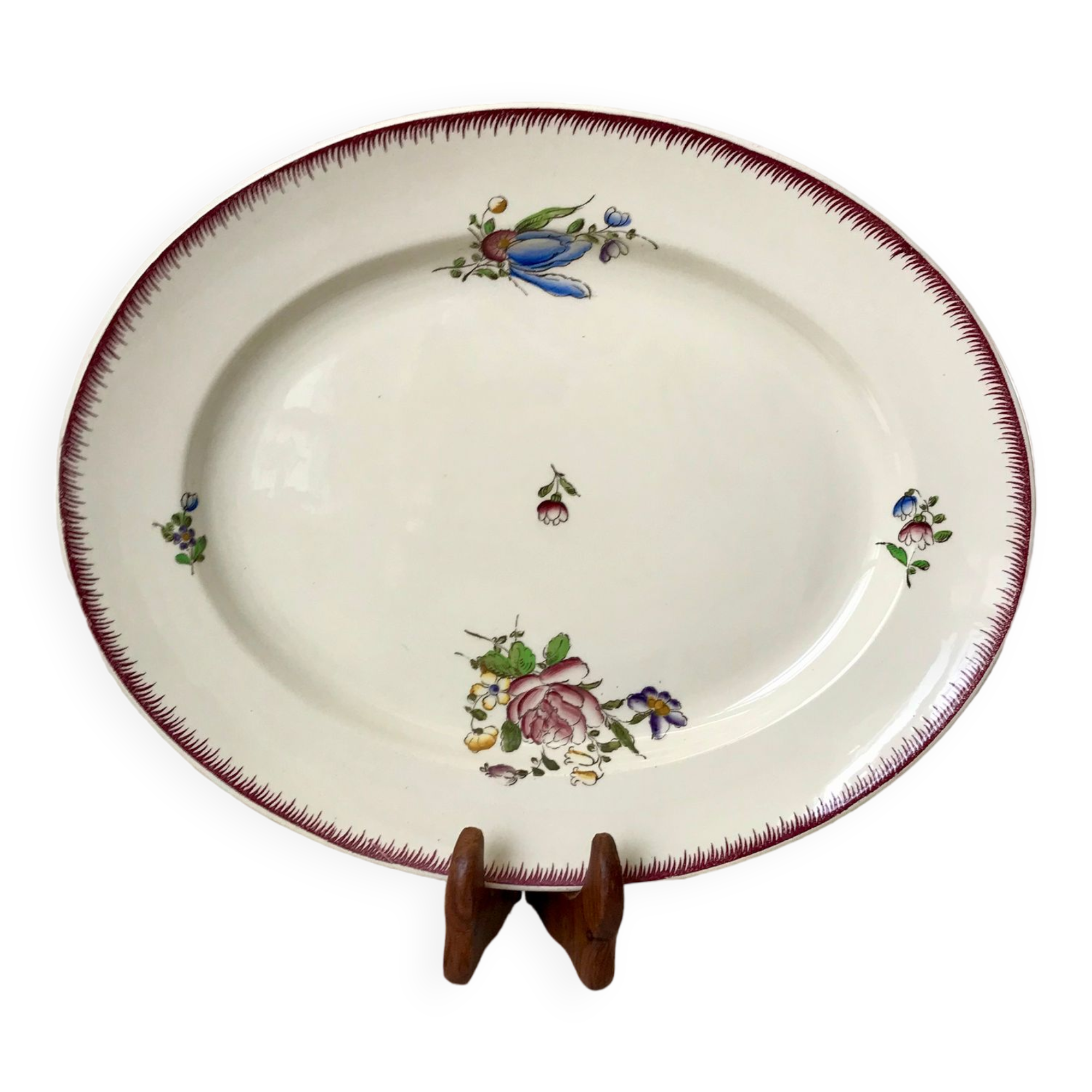 oval dish Villeroy & Boch La Louvière Belgian manufacture in Iron Earth early twentieth century