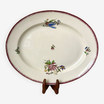 plat oval Villeroy & Boch La Louvière fabrication belge en Terre de Fer début XXème