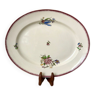 plat oval Villeroy & Boch La Louvière fabrication belge en Terre de Fer début XXème