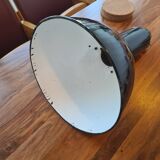 Czechoslovakian black industrial lamp from the 40s/50s called Bauhausde