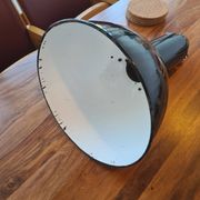 Czechoslovakian black industrial lamp from the 40s/50s called Bauhausde