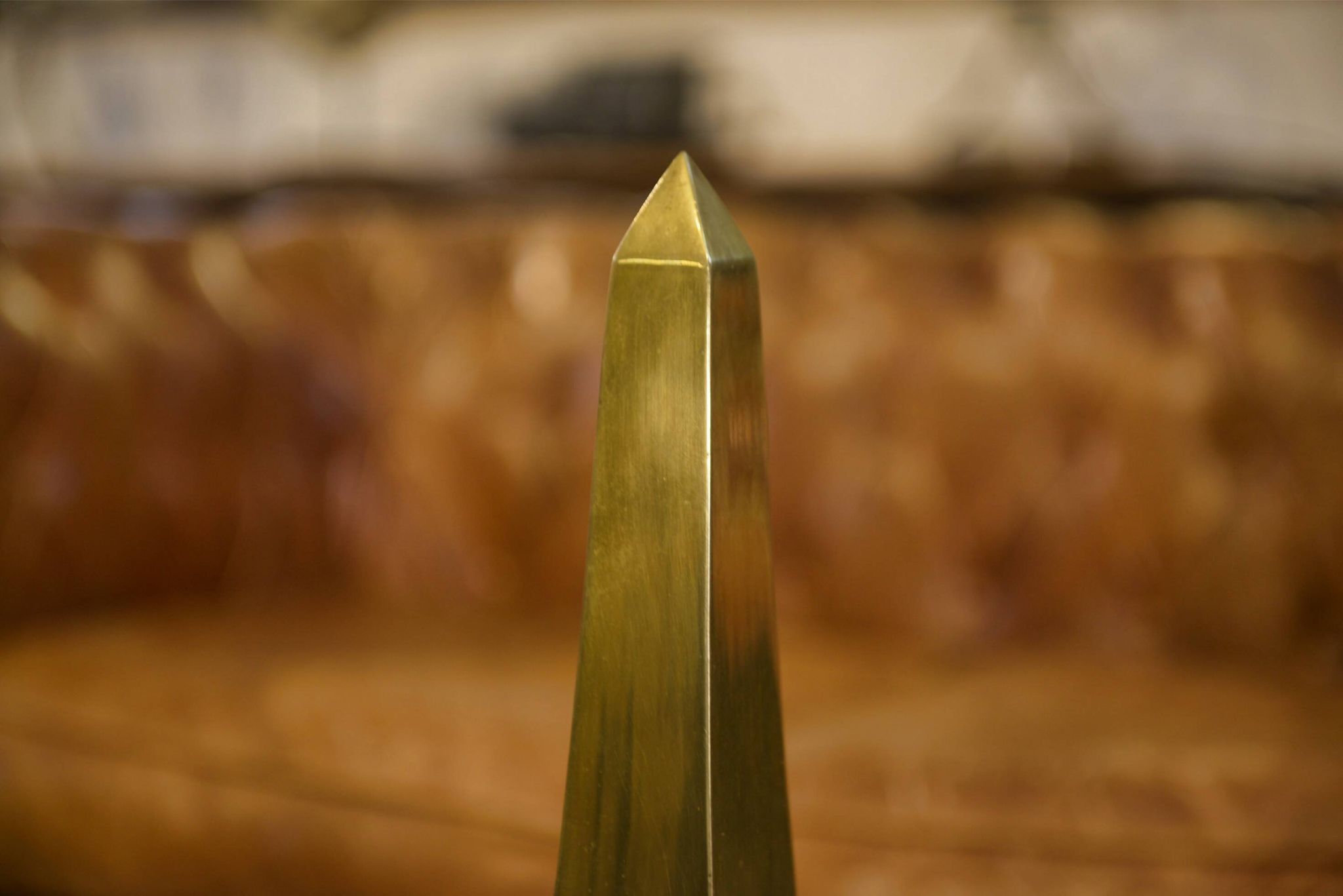 Pair of brass obelisks 1960s