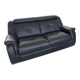 Contemporary black leather sofa