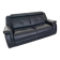 Contemporary black leather sofa