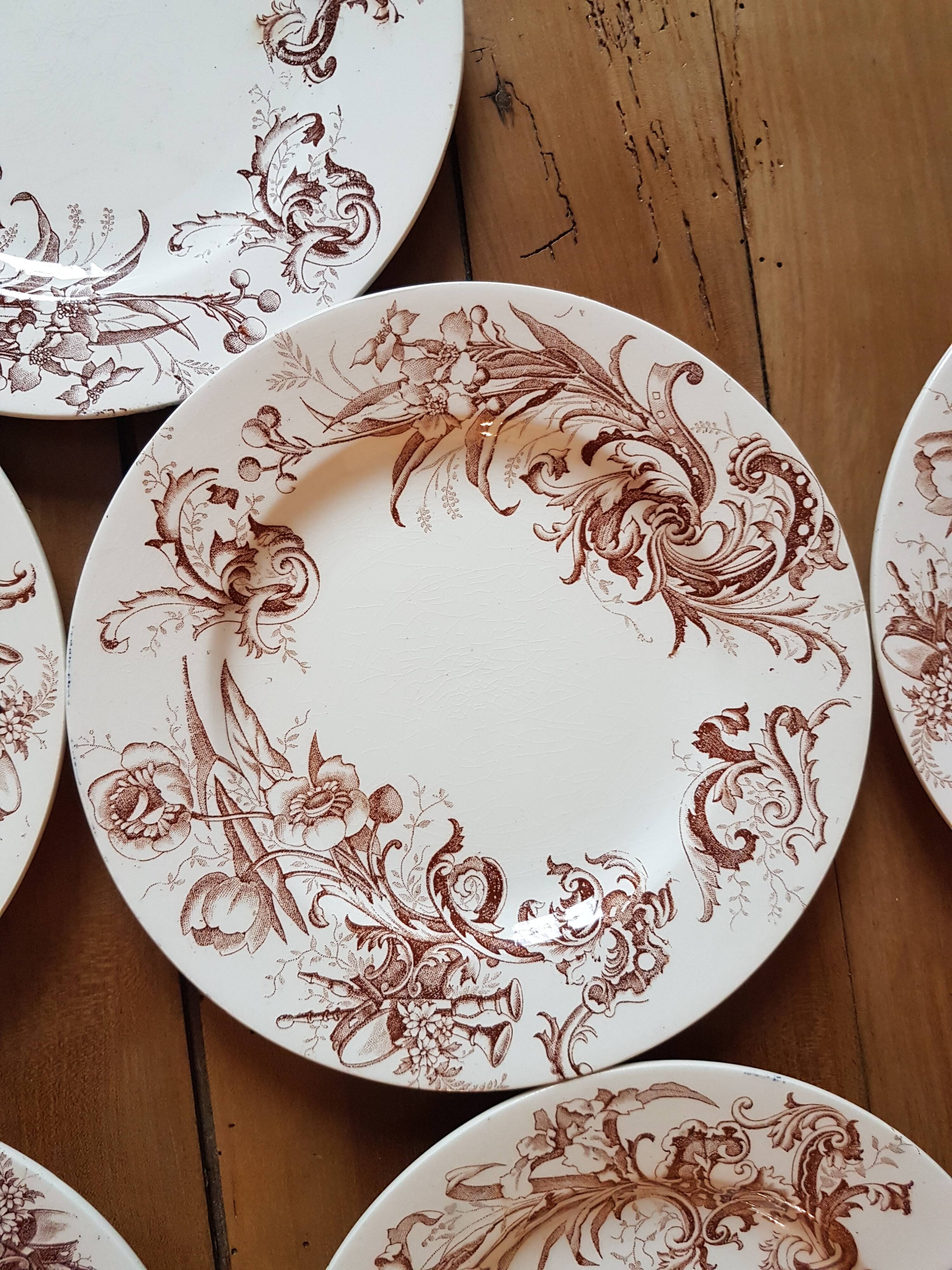 16 Luneville dessert plates