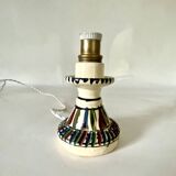 Mini ceramic lamp, braided fabric cable