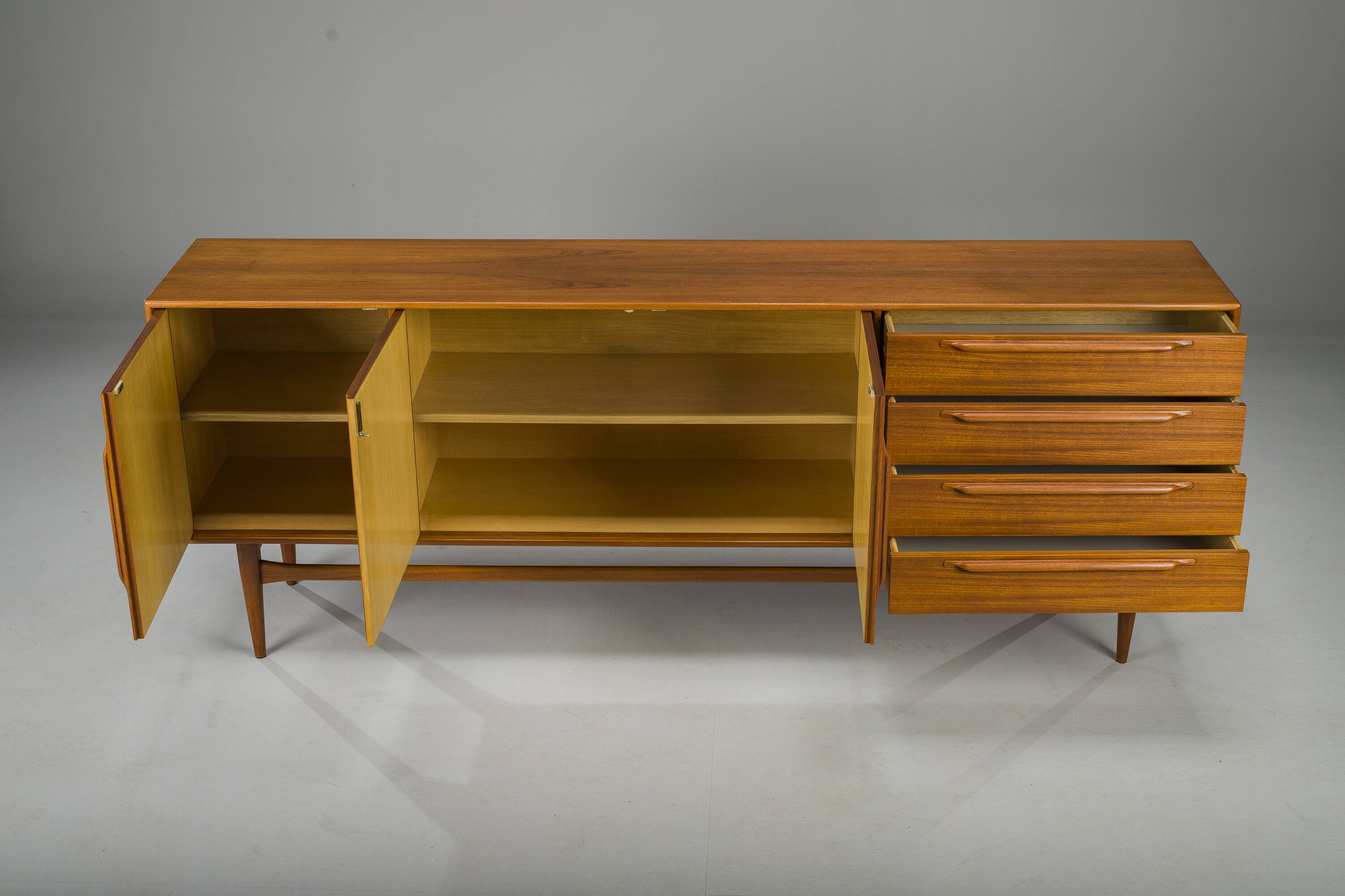Mid-Century Type 214 Sideboard in Teak by Heinrich Riestenpatt for RT Möbel
