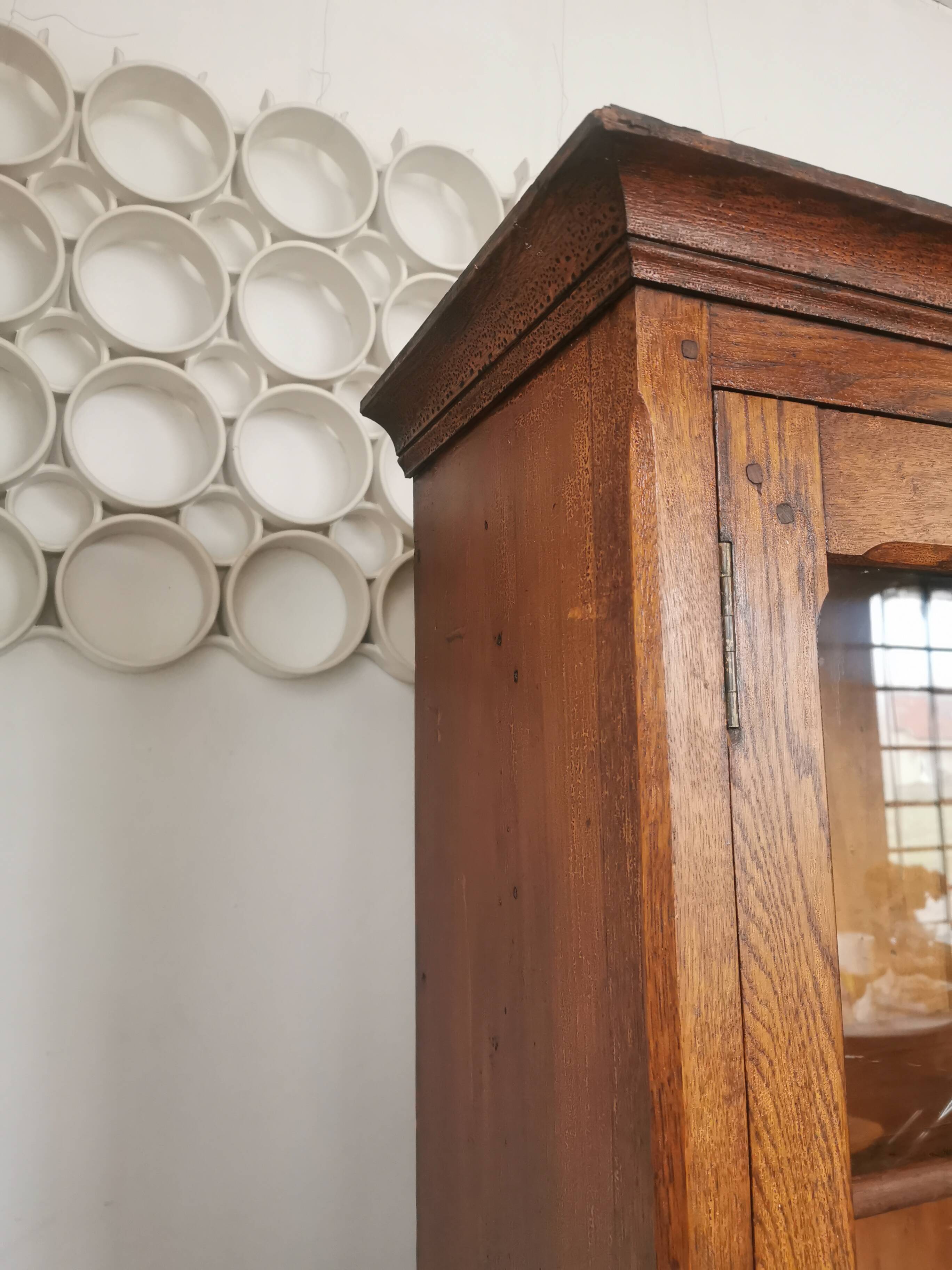 Display cabinet, oak bookcase from the 20s