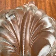 Heavy vintage German floral glass bowl by Walther Glas, 1970s.