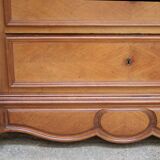 Magnificent 19th century secretary in walnut veneer.