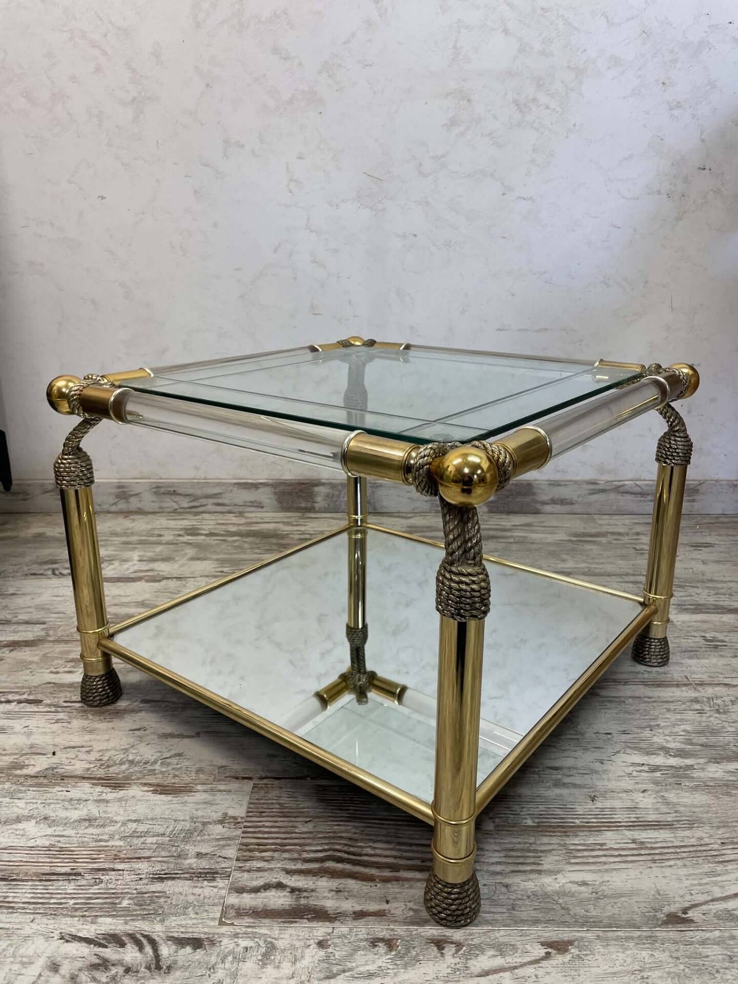Table basse vintage Hollywood Regency 