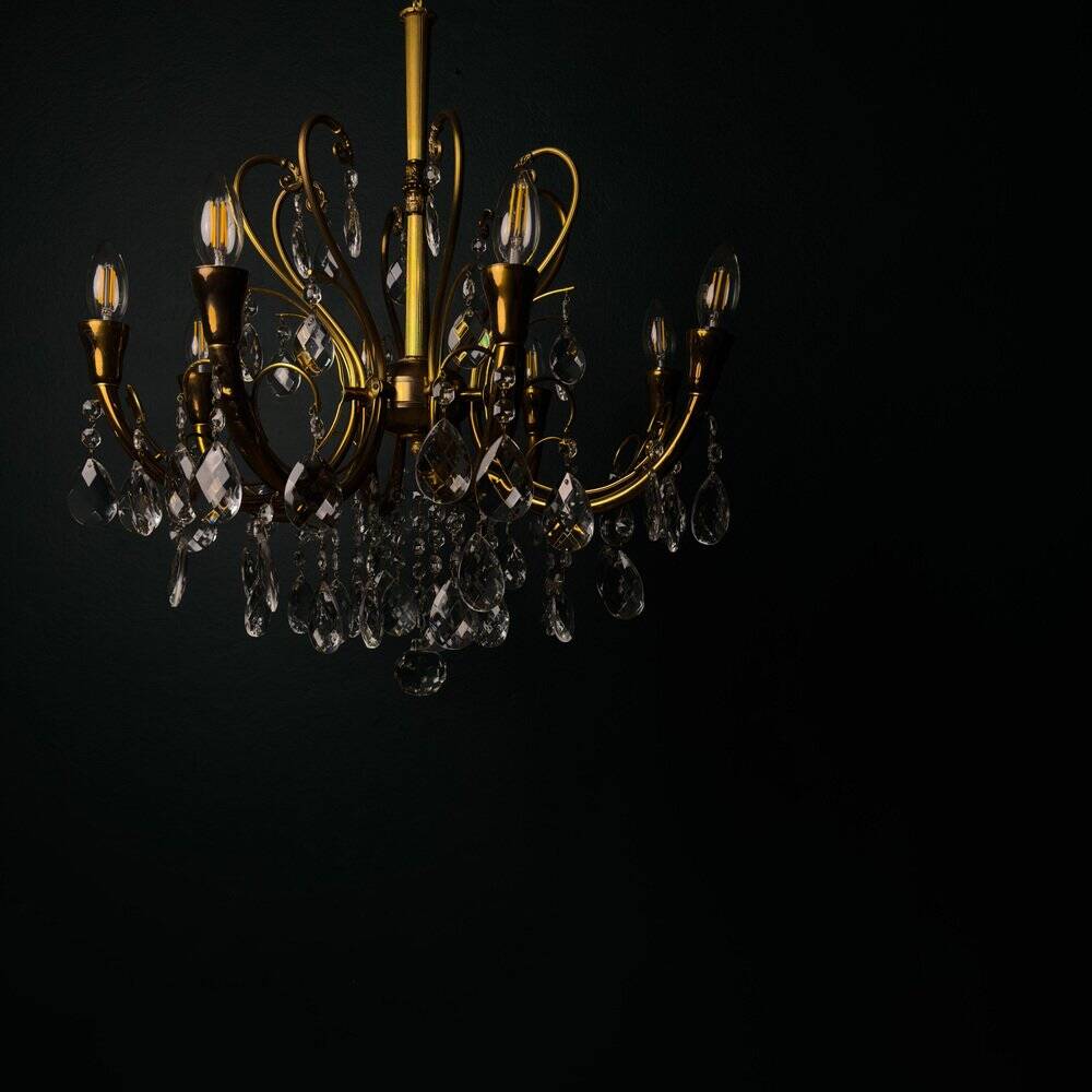 Vintage crystal chandelier, Italy, 1950s