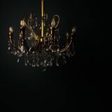 Vintage crystal chandelier, Italy, 1950s