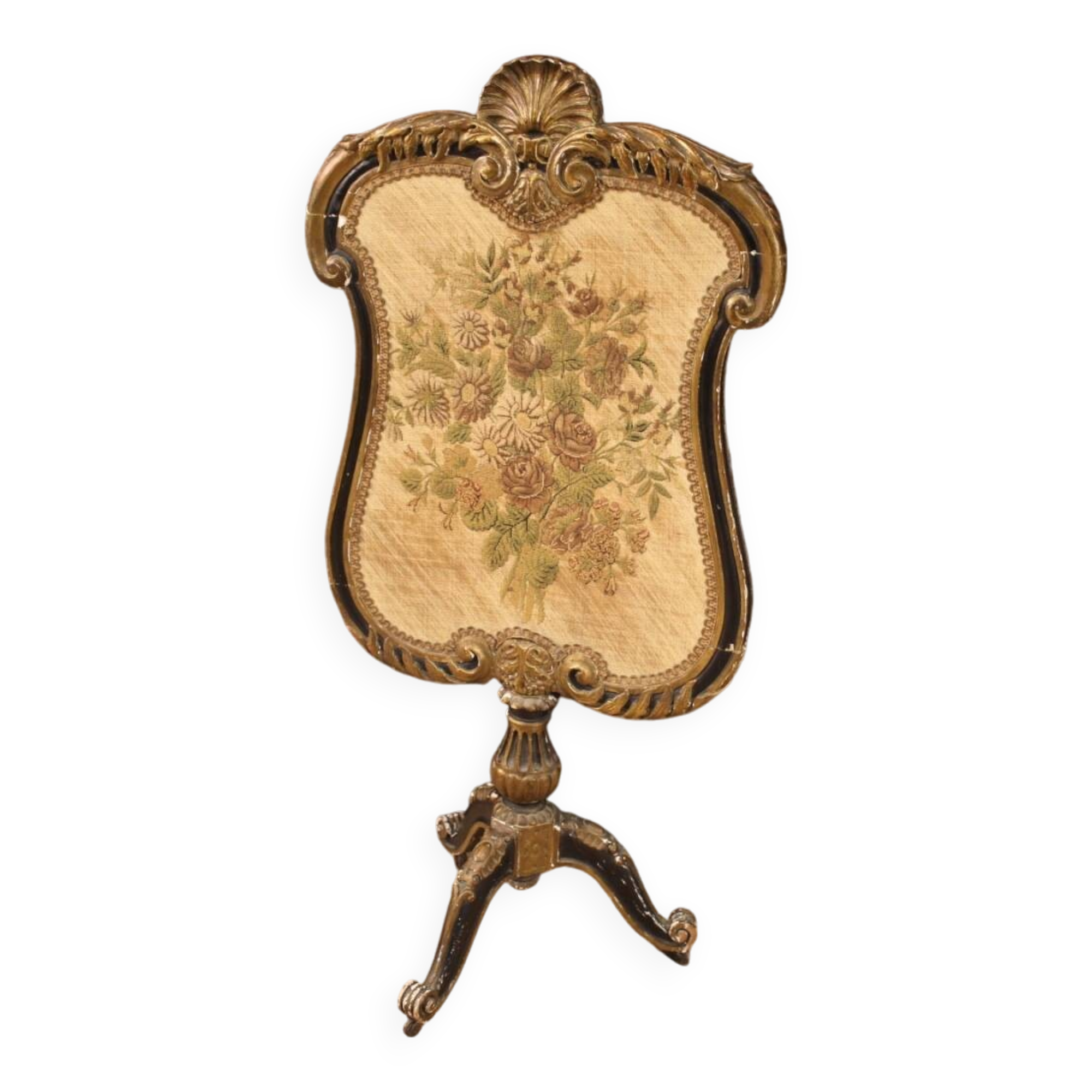 Pare-feu laqué français de la seconde moitié du 19e siècle