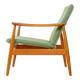 Arne Vodder FD 161 armchair, teak and wool