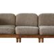 Danish Three Seater Sofa in Pine and Lambswool, Scandinavian Modern Sofa, 1