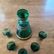 Vintage carafe and 5 glasses