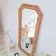 Octagonal solid wood mirror from the 1980s.
