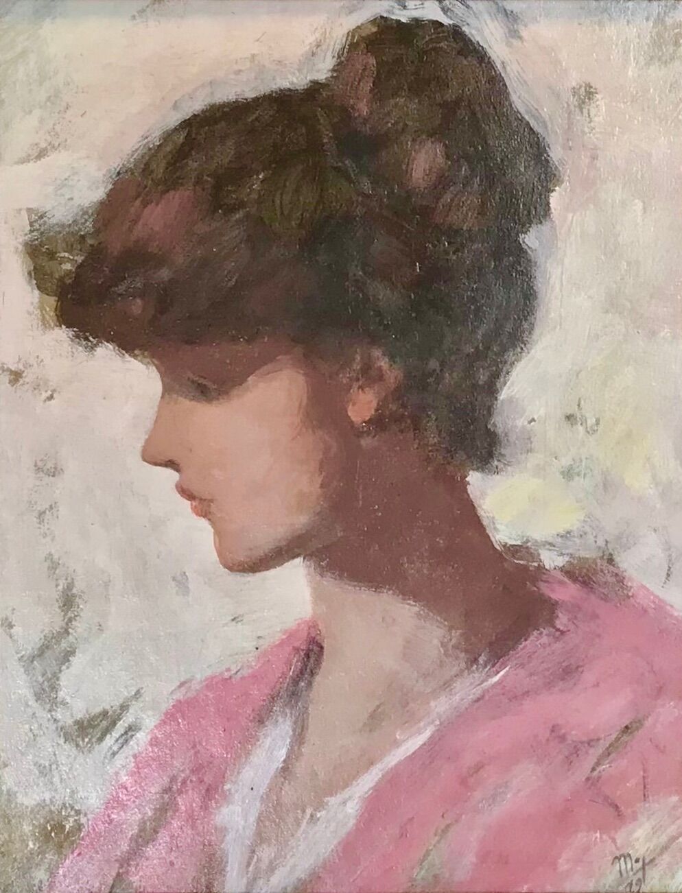 Young woman in profile
