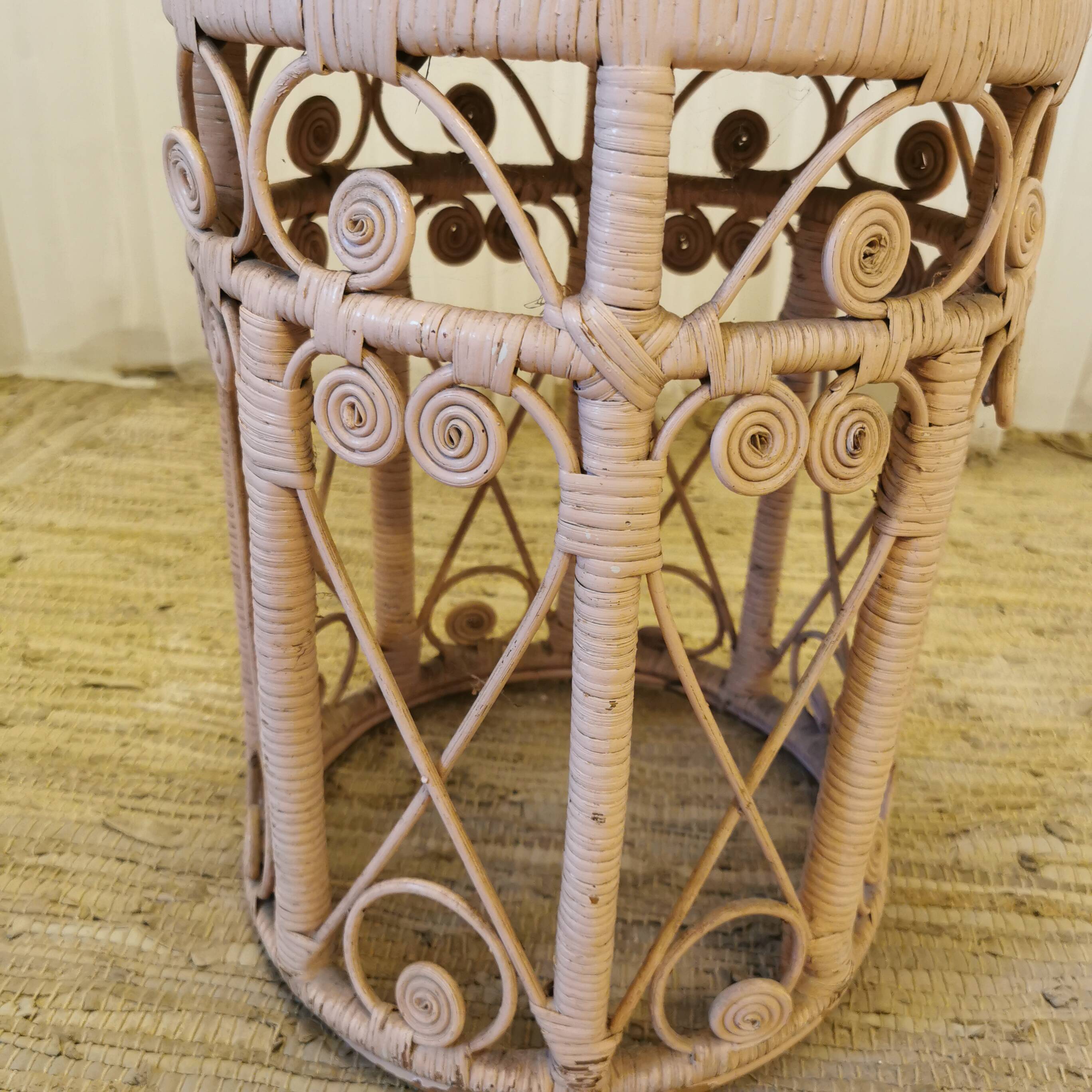 Rattan end table