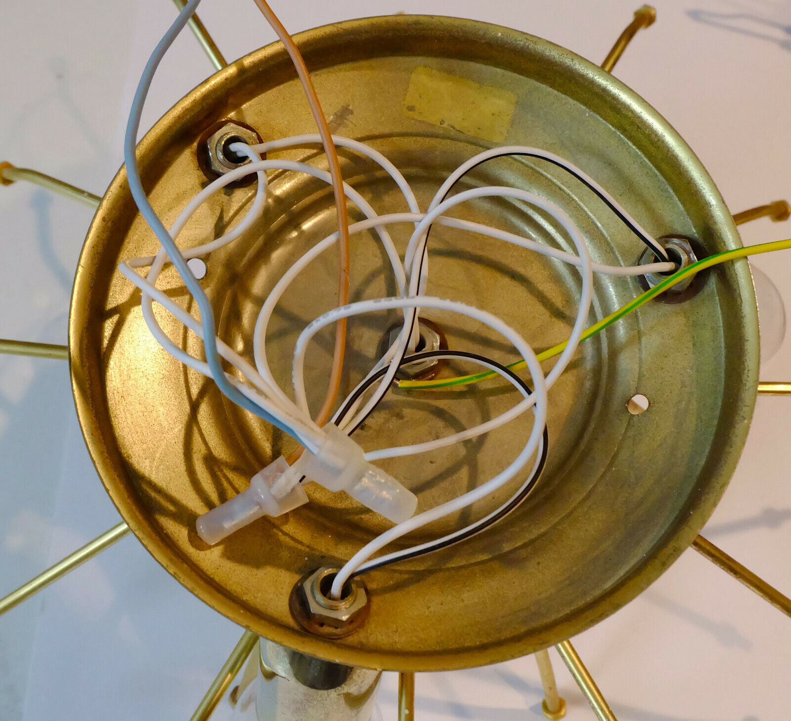 Palwa ceiling fixture glass blossom light 1970s