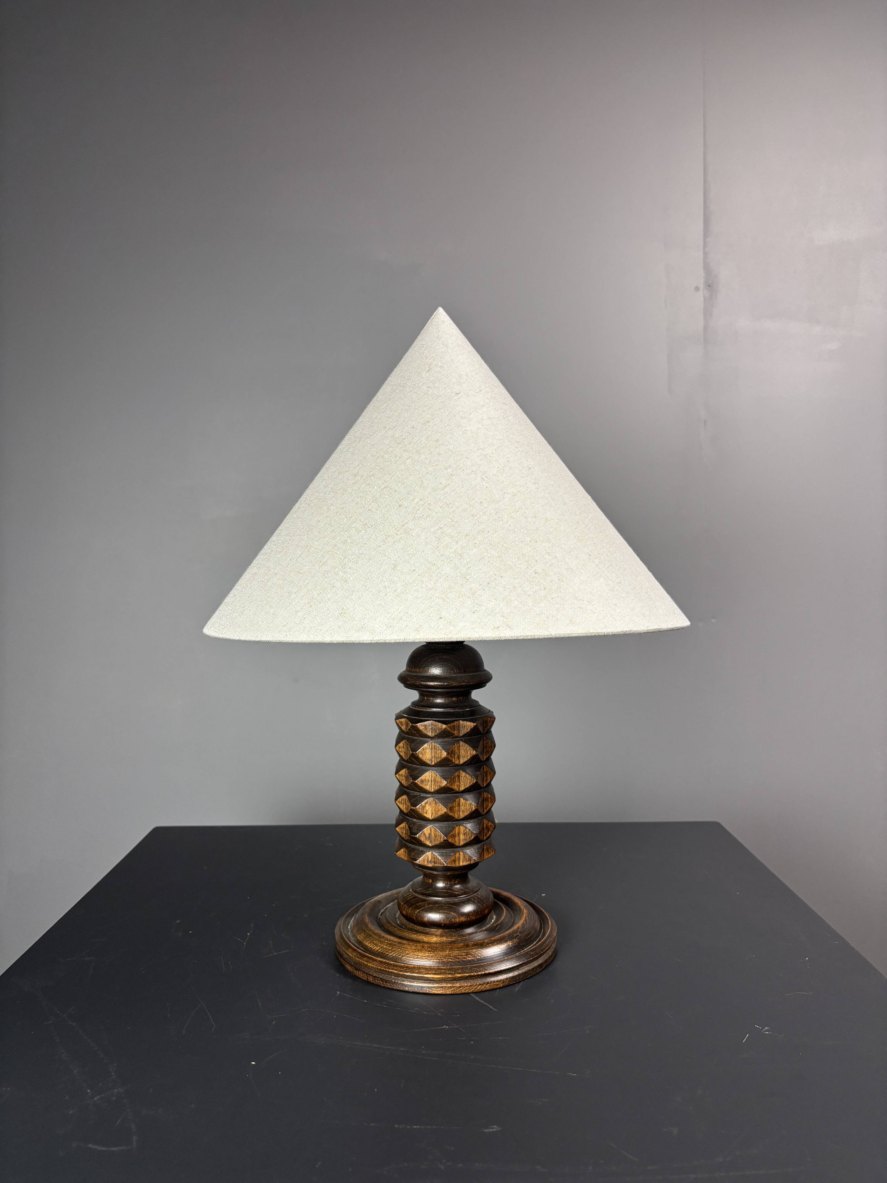 Midcentury French brutalist table lamp in the style of Charles Dudouyt, 50s