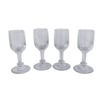 Set 4 small drip glasses