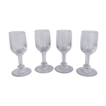 Set 4 small drip glasses