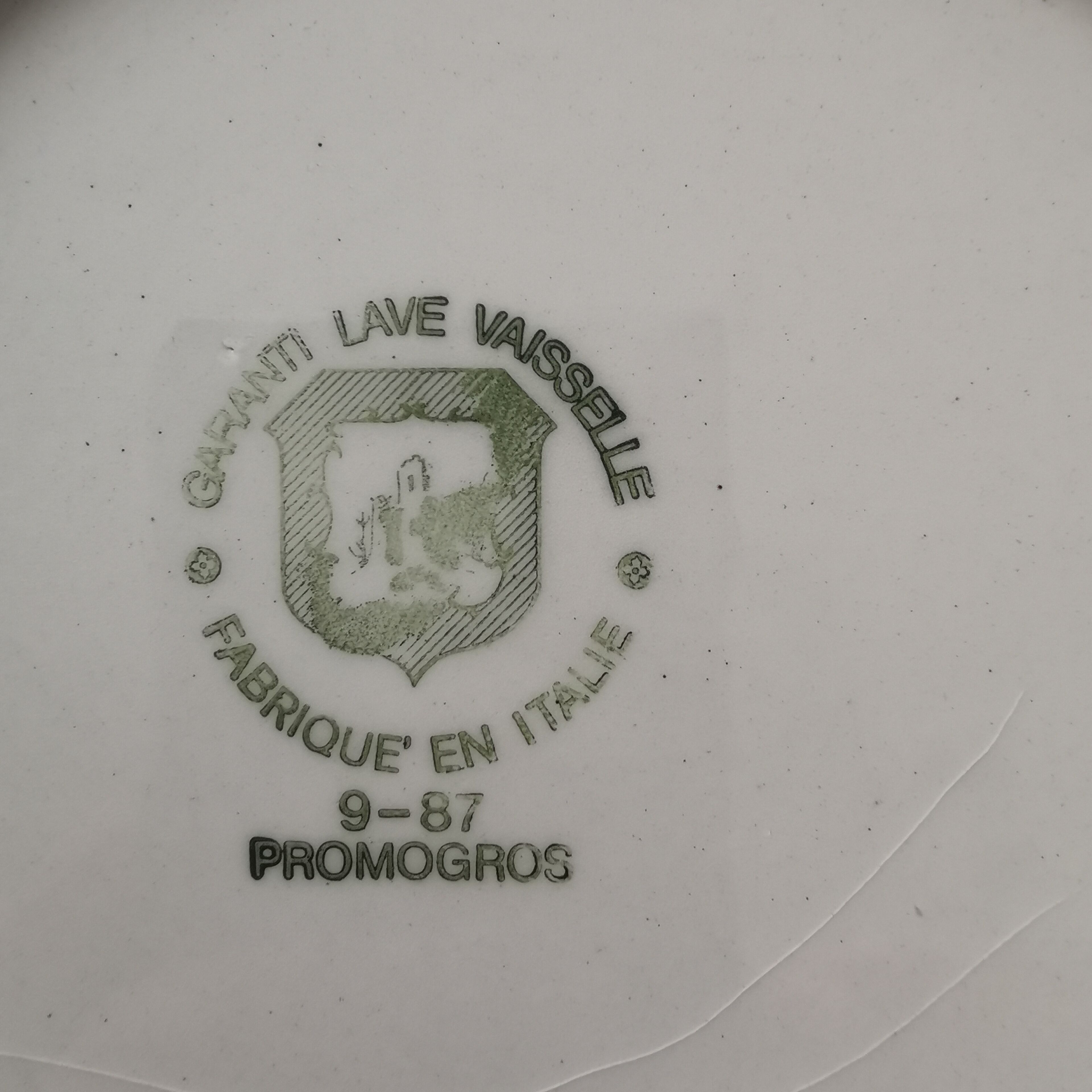Old Italian ceramic soup plate Promogros