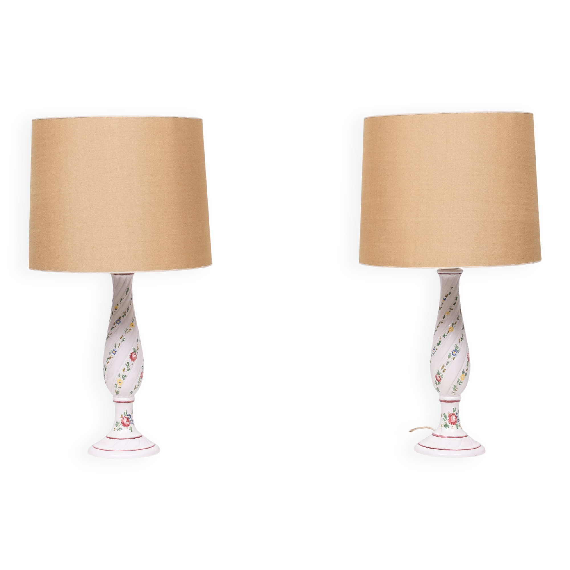 Capodimonte Ceramic Italian table lamps 1960s