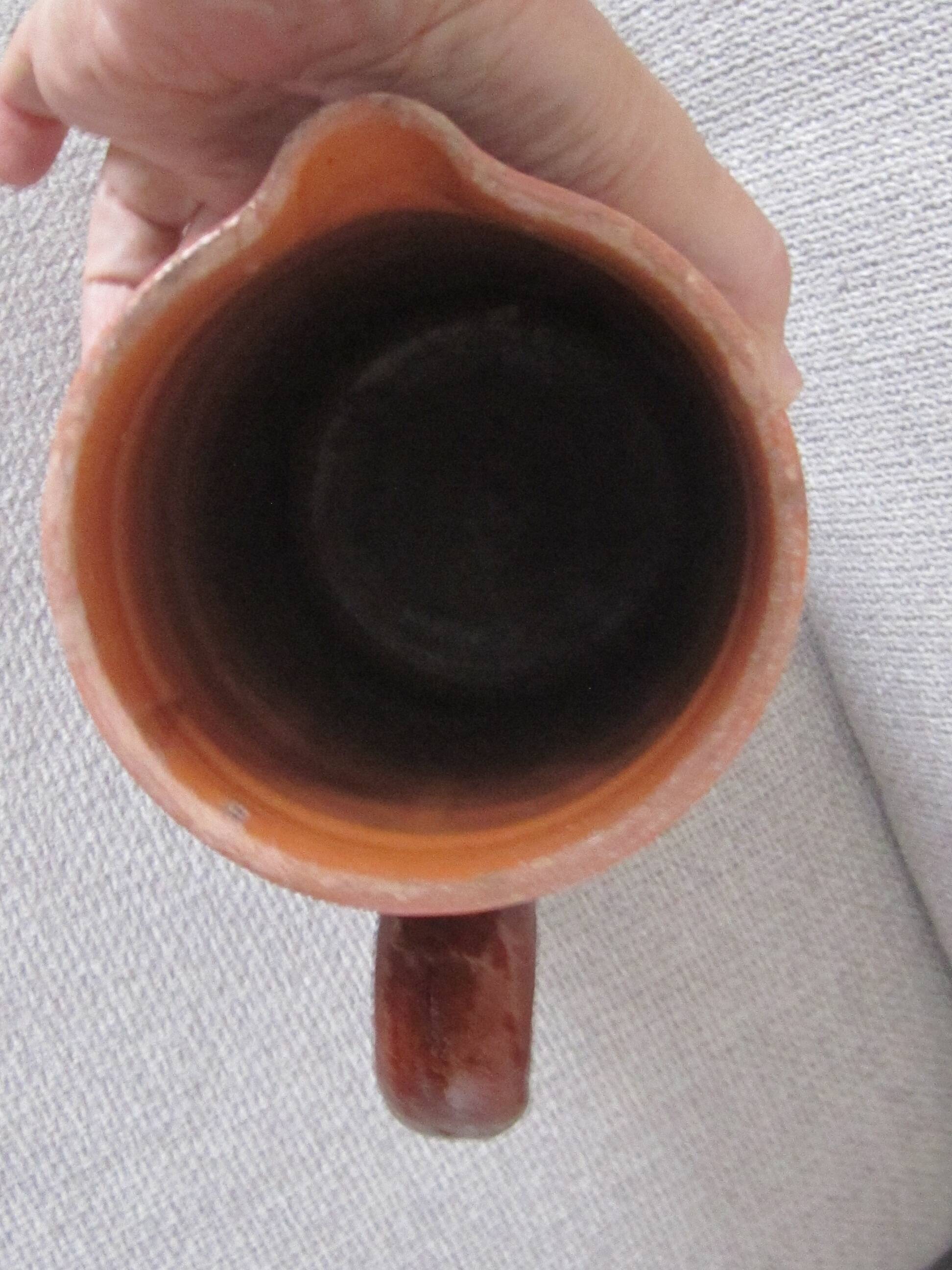 Glazed earthenware jug late 19th century milk pot
