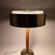 Mid-century Swedish table lamp in brass, crystal, and wood by Boréns.