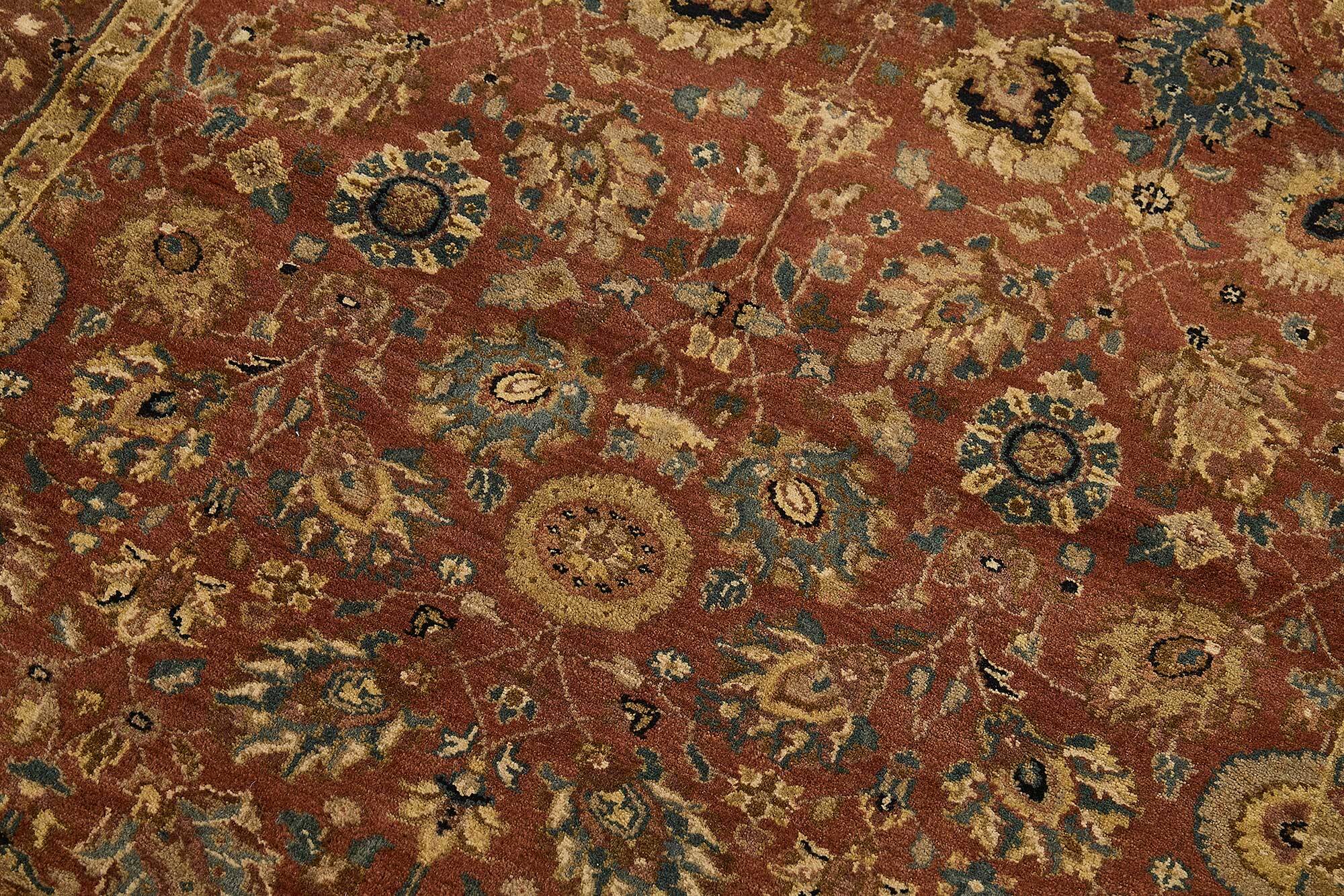 Turkish Handknotted Wool Oushak Rug 123 cm x 174 cm