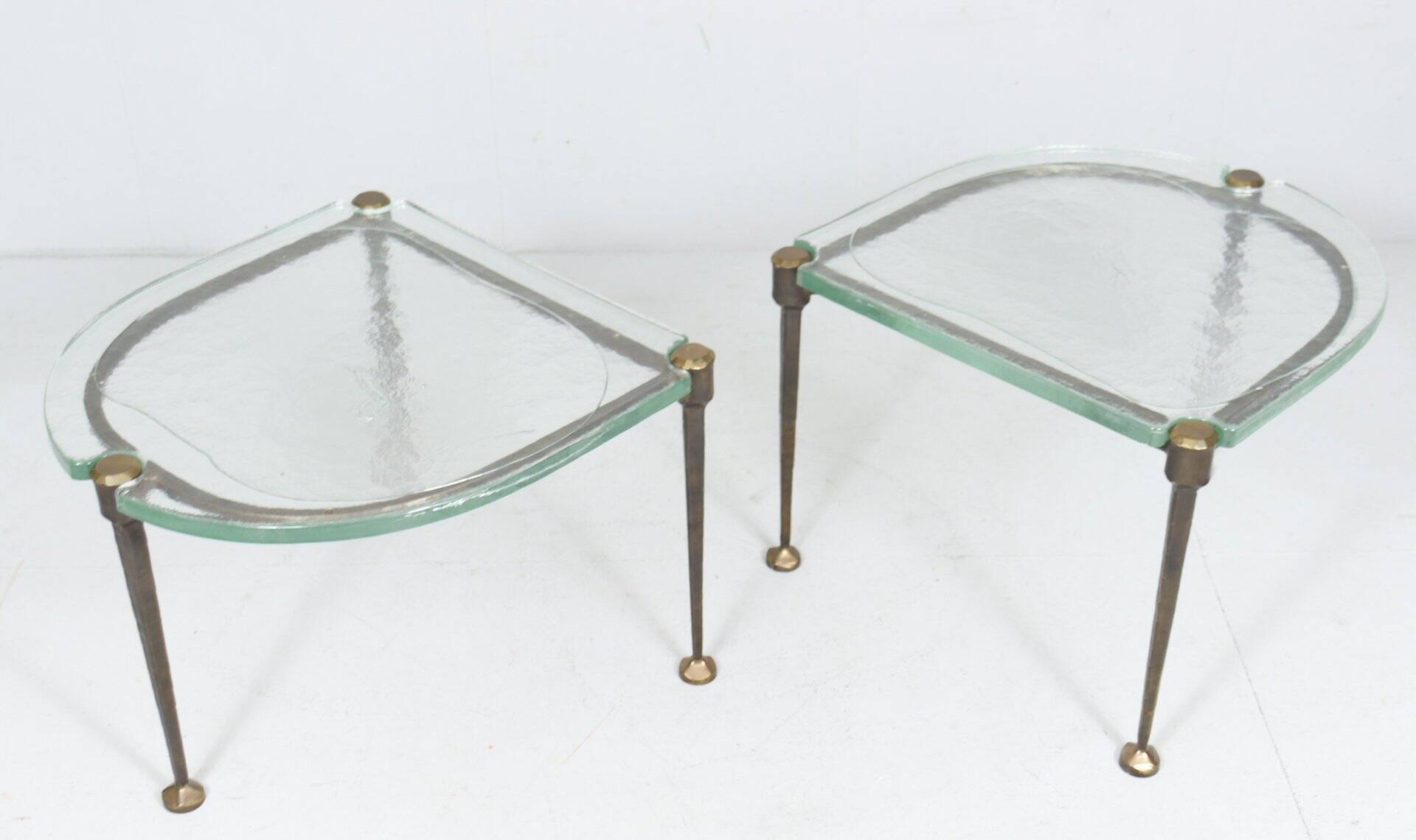 Brutalist German vintage coffee tables by Lothar Klute, 1980s, set of 2