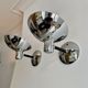Pair of adjustable vintage wall lamps, chromed metal, France 1970
